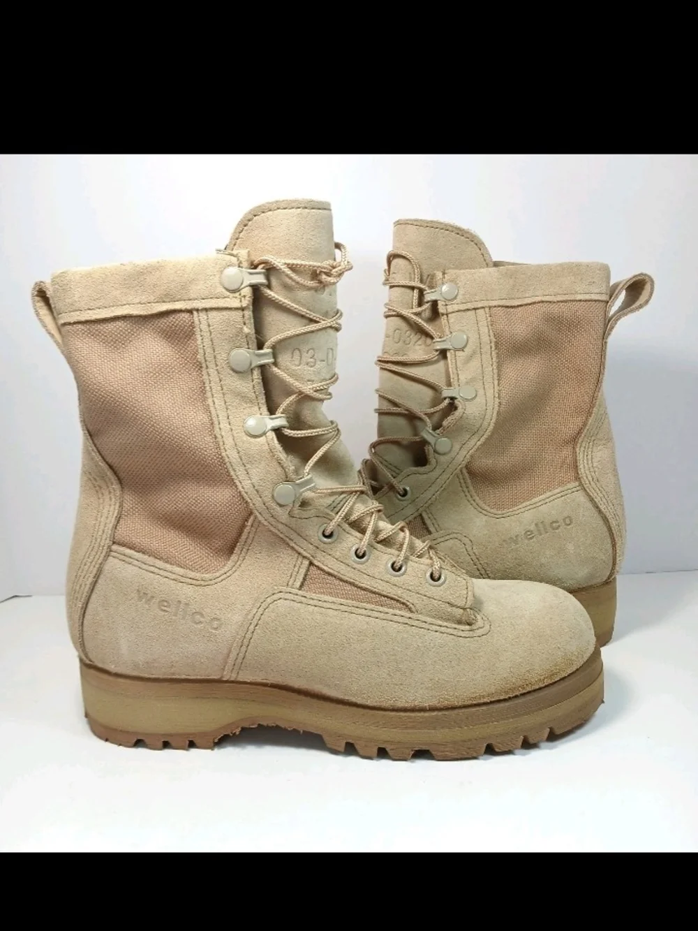 Wellco Men's Desert Tactical Lace-Up Boots - Tan 5.5 Or Womens 7